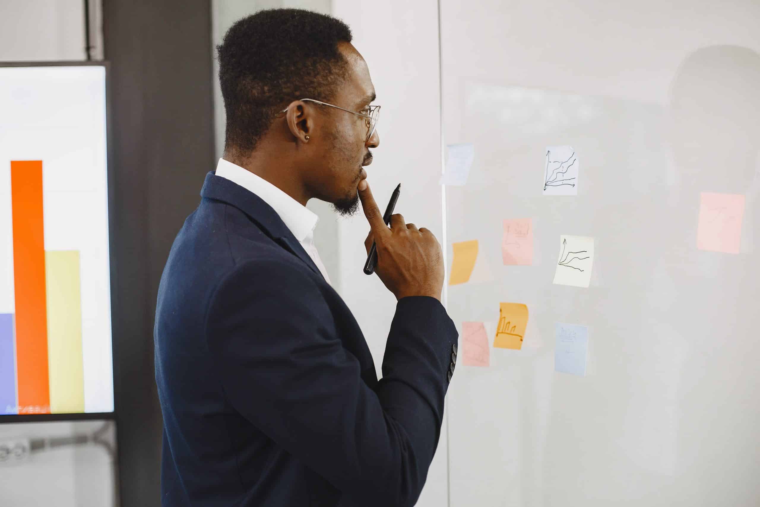 elegant african man in the office